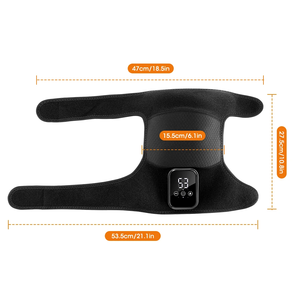 Heating Vibration Knee Pad Massage Wrap Belt Larger Thermal Area Joint Muscle Relaxation Brace Hot Compress Knee Massager Winter