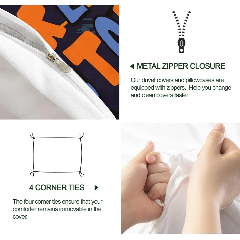 Gamepad Printed Bedding Soft and Cozy Duvet Cover and Pillowcases Room Decorating Set for Video Game Lovers for All Seasons