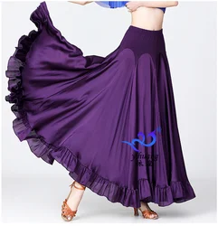 Ballroom Dance Skirts For Women Modern Dance Waltz Skirt With Half Length And Big Swing Skirts For Female