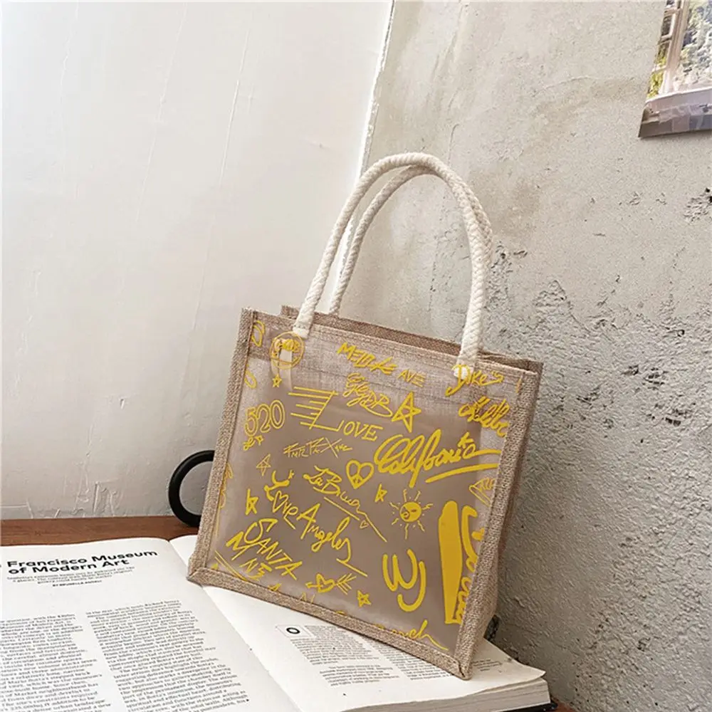 

Прозрачные сумки из ПВХ, пластиковая пляжная сумка-тоут с граффити, сумка на плечо, Желейный кошелек, сумочка