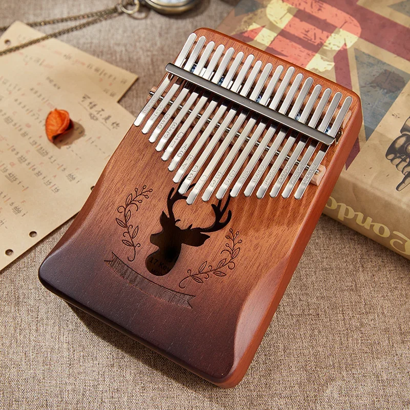 Cega-Kalimba-de-17-teclas-Piano-de-pulgar-de-caoba-17-Llaves-Mbira ...