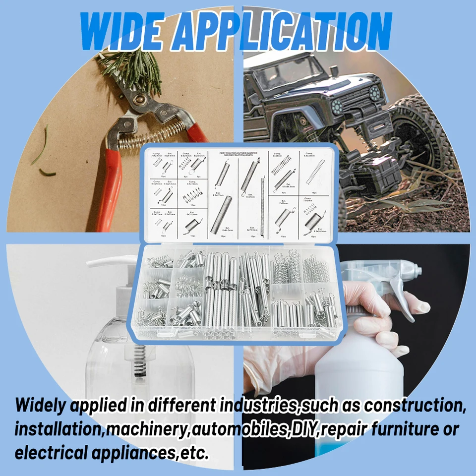 Gasea 200pcs Ressorts De Compression Et De Rallonge Assortiment En