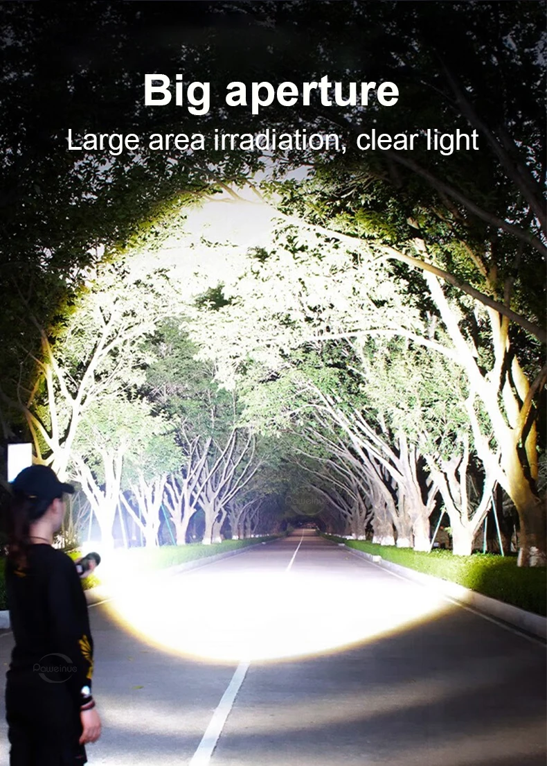 Description Picture 6 of itemSuper Bright White Laser Torch 800W High Power Flashlight Rechargeable Waterproof Hand Light Magnetic  With Tail Knife Lantern