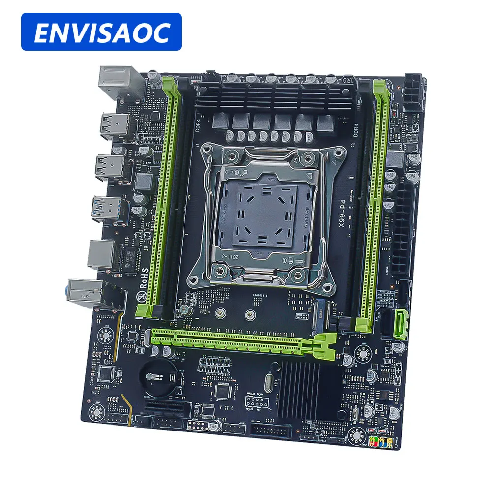 

ENVISAOC X99 Motherboard LGA 2011-3 Processor DDR4 4 Channels SATA 3.0 M.2 NVME X99-P4 Support Xeon E5 2640 2666 2667 2670 V3 V4