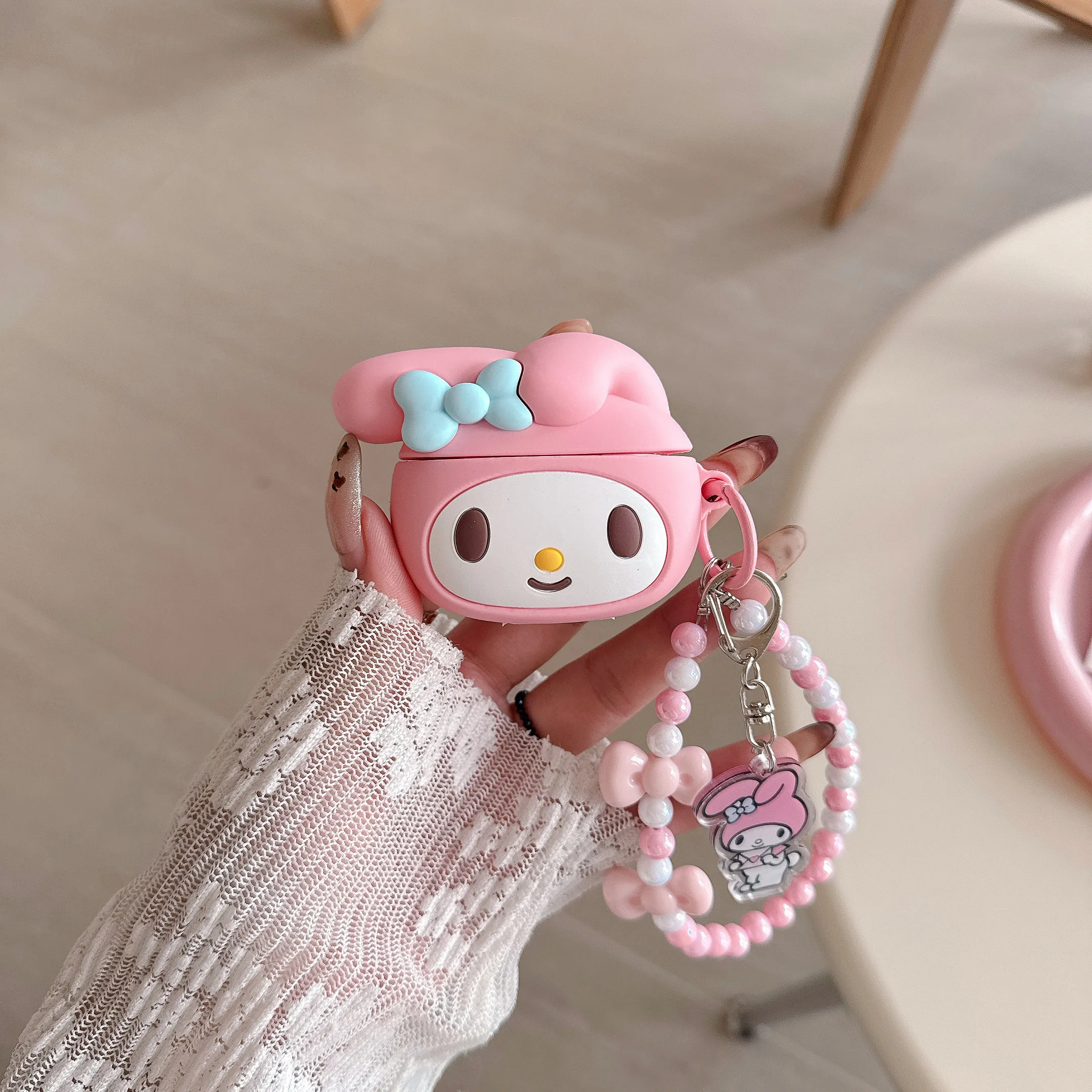 Chic MyMelody Wireless Earphones Case with Lanyard and Anti-Drop Protection