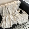 Summer Nap Office Premium Blanket Four Seasons Cotton Yarn Small Blanket Jacquard Tassel Blanket Simple Plain Color Complex 5