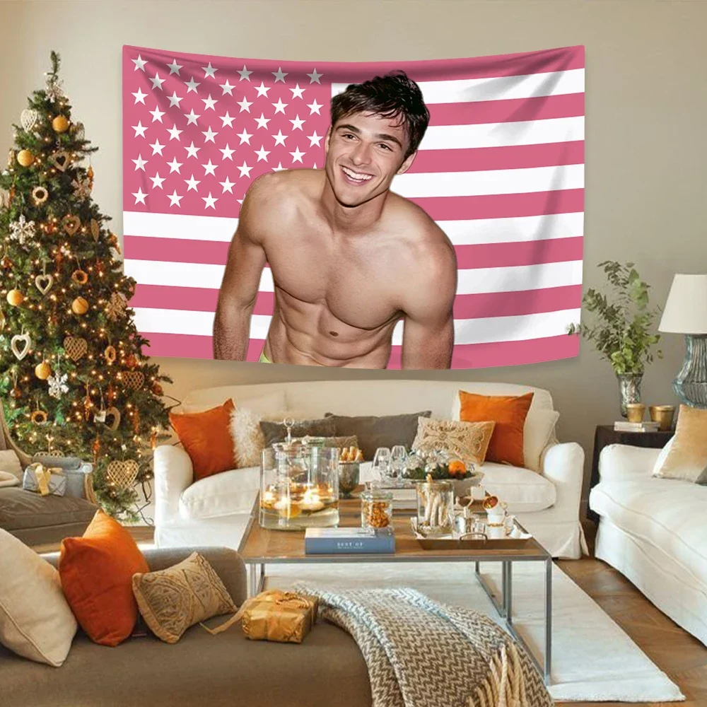 Description Picture 2 of itemXxDeco Jacob Elordis America Flag Tapestry Multipurpose Room Decorating Bedroom Background Cloth Sofa Blanket Christmas Gift