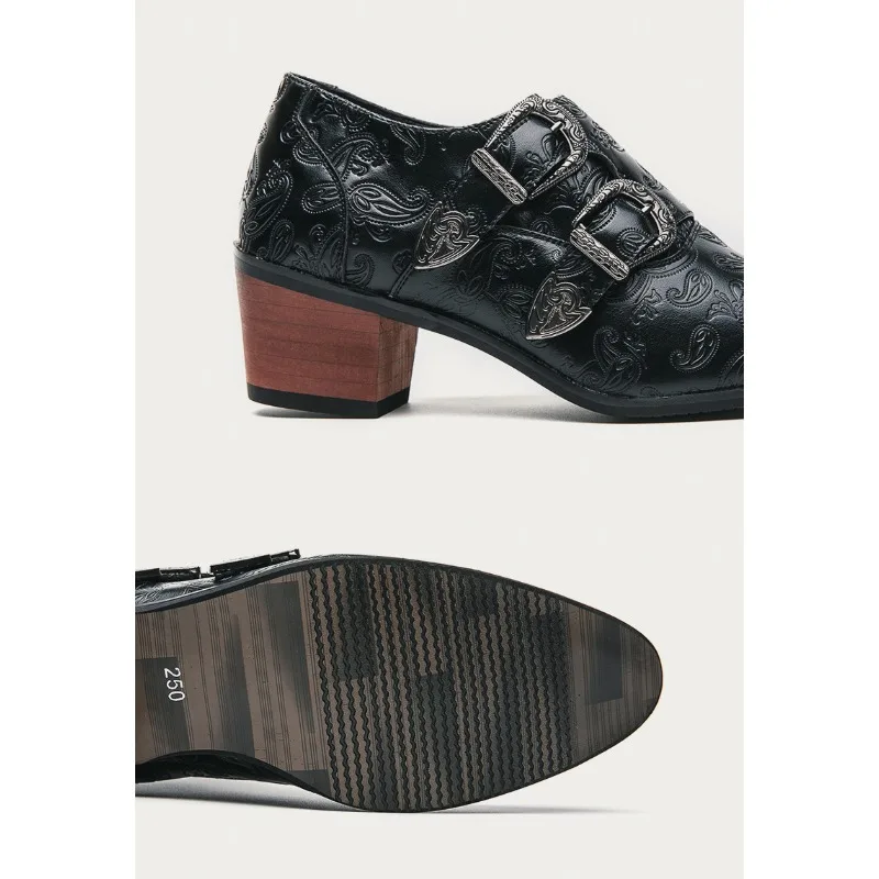 Men&rsquo;s Wedding Shoes Fashion Slim Fit Pointed High Heel Pullover Shoes Breathable Leather Classic Vintage Men&rsquo;s Dress Shoe