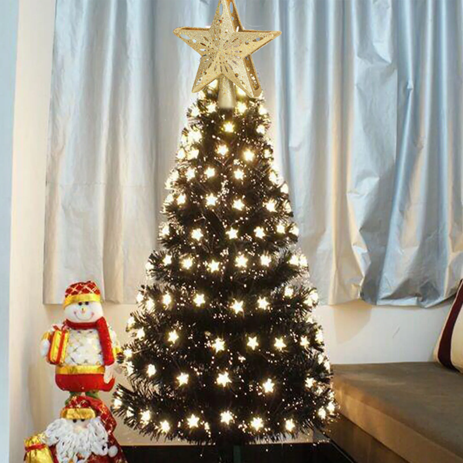 Christmas Tree Topper 3d Snowflake Projection Lighted Tree Topper Christmas Decorations 9 In Snowflake Xmas Ornaments christmas tree decoration christmas star decoration christmas lamp decoration