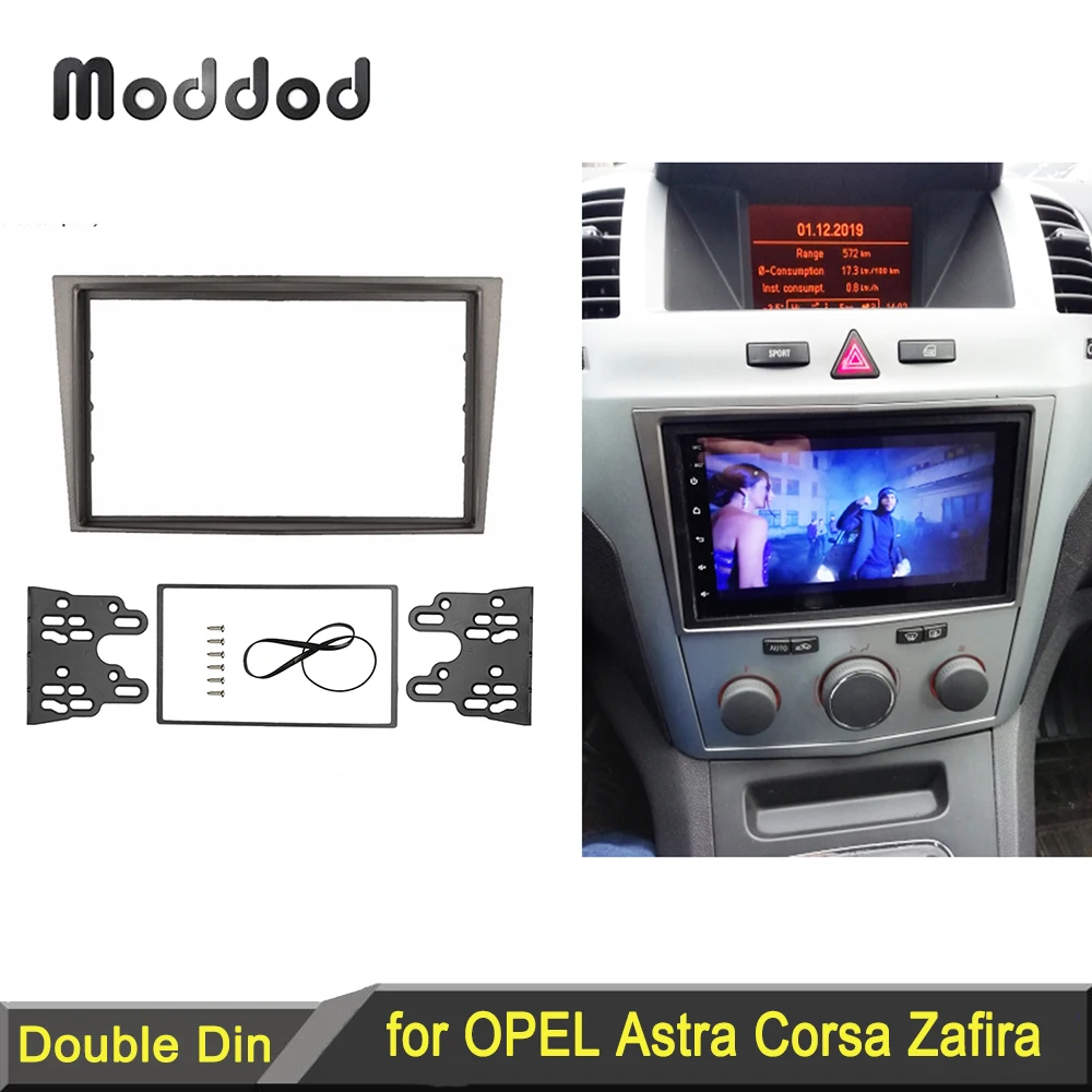 Car Radio Stereo Fascia Facia Panel CD Stereo Adaptor Autostereo Car Radio Fitting Kit installation fascia For OPEL Astra GMC Terrain Silver B ,DAEWOO Winstorm ,Antara Corsa D ,Zafira H 