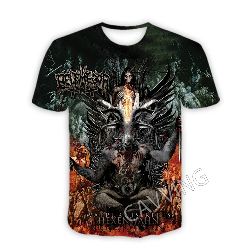 새로운 패션 여성/남성 3D 프린트 BELPHEGOR 록 캐주얼 티셔츠 힙합 티셔츠 하라주쿠 스타일 탑 의류
