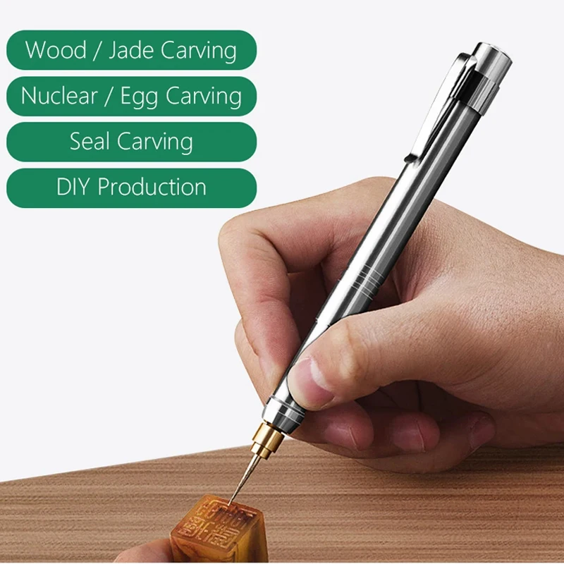 Electric Engraving Pen 3.7V Wireless Small Electric Carving Pen Electric Drill Metal Polishing Machine Carving Woodworking Tools