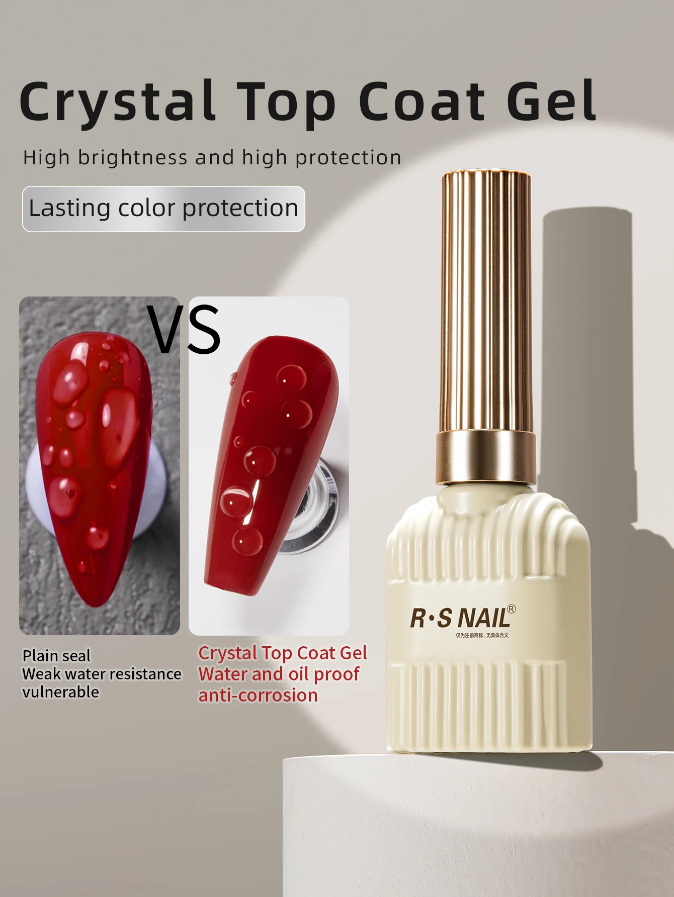 10g Crystal Top Coat Gel Nail Polish No Wipe Transparent Base Gel Soak Off UV LED Semi-Permanent Varnish for Nail Art gel nail polish gel nail varnish