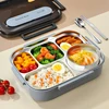 304 Stainless Steel Insulated Lunch Box Office Worker Students Sealed Portable Bento Microwae Heating Food Containe 3