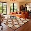 American Retro Rugs for Bedroom Soft Non-slip Lounge Rug Large Area Washable Living Room Decoration Rectangular Plaid Floor Mat 1