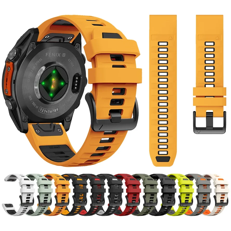 Cinturino Magnetico ISABAKE 26mm Per Garmin Fenix 8, Epix Pro, Fenix 7X, Enduro, TACTIX – Silicone, Chiusura Magnetica