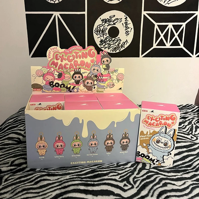 Labubu Macaron Sit Party Vinyl Face Blind Box – 1st & 2nd Gen Plush Doll, Decorative Surprise Collectible Gift 1