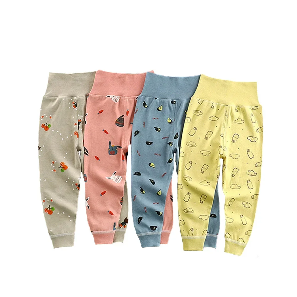 Spring Baby Girls Boys Pants Toddler Bottoming Leggings Children Cotton Cartoon Trousers High Waist Newborn Kids Clothes baby trousers,cotton pants,baby leggings