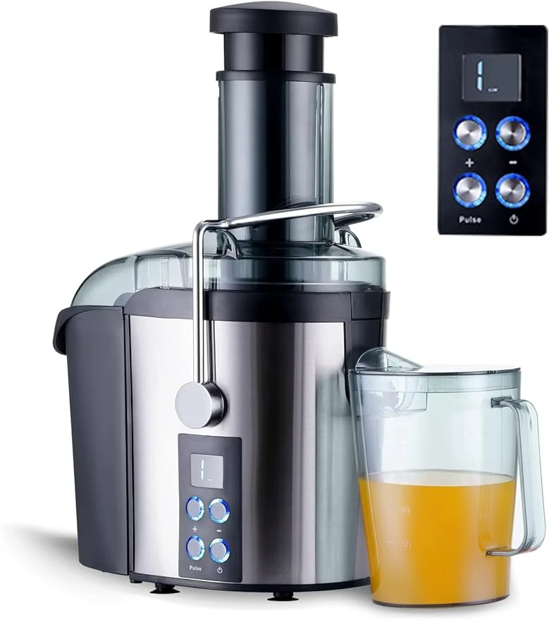 

Centrifugal Juicer Machine - LCD Monitor 1100W Juice Maker Extractor, 5-Speed Juice Processor Fruit and Vegetable, 3" Feed Chute