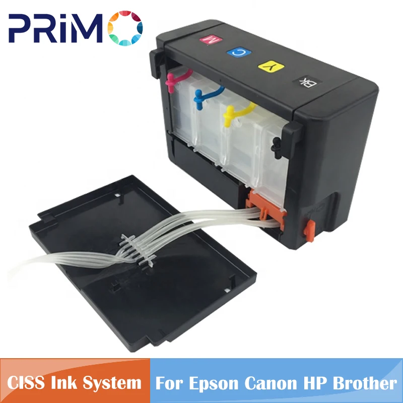 4 Color 100ML CISS External Case Continuous Ink Supply System Tank With Tube for Epson Iconic Brand HP Brother Inkjet Printer