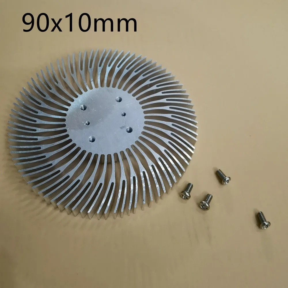 Silver Round LED Heatsink Radiator Aluminum 10W Heat Sink Radiator for Household Lamp Radiator Replaceable