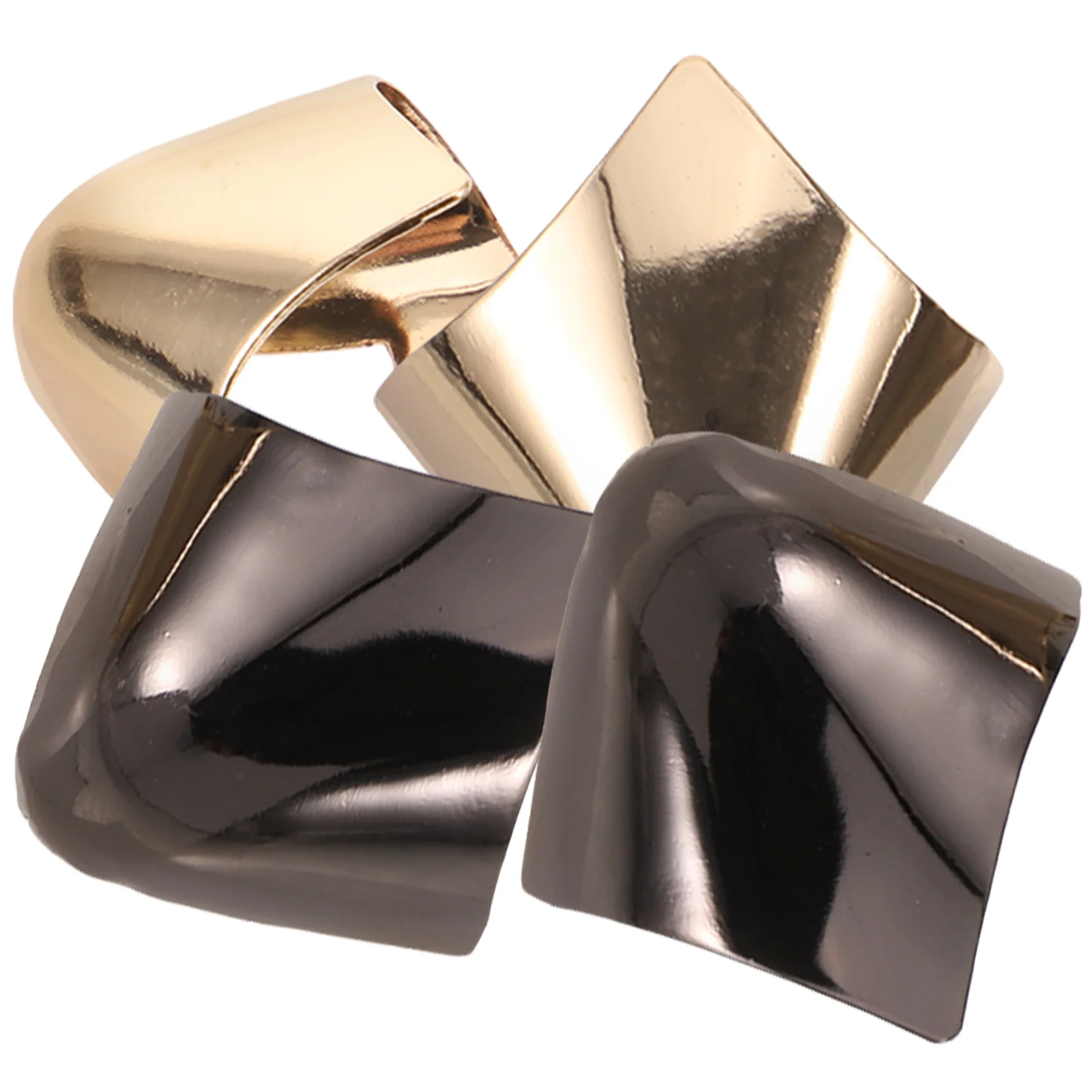 

2 Pairs Toe Protector Shoes Pointed Repair Kit Heel Decor Metal High Heels Cover Protective