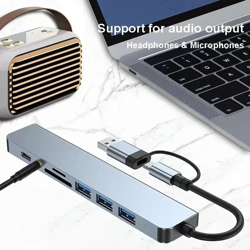 Coolcirc 5 In 1 Type C USB 3.0/2.0 HUB TF/SD Card Reader USB-C USB-A HUB Splitte