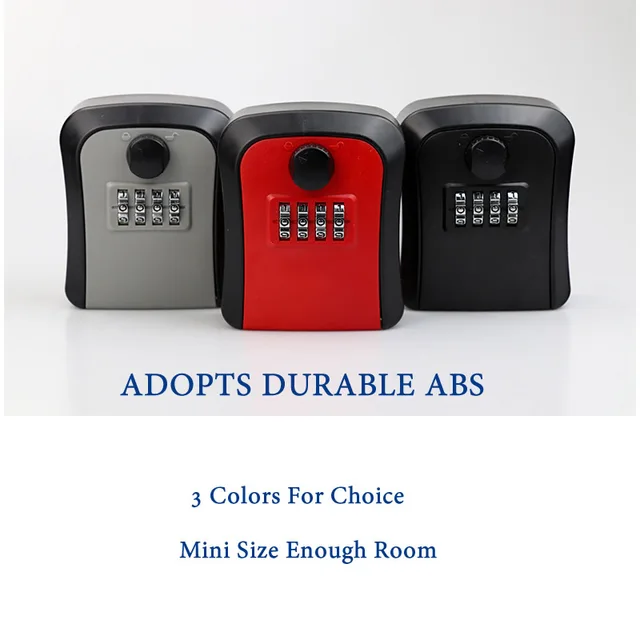 Plastic Key Safe Box Combination Lock Spare Keys Stash Box Keys Secret Hidden Storage Box Organizer For Home Office Apartment 3