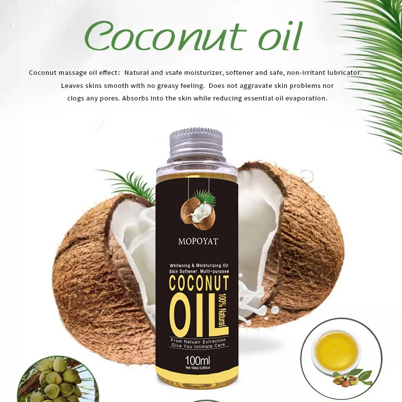 

100ml Coconut oil beauty salon facial essential oil massage essential oil multi-effect coconut care oil beauty products skincare