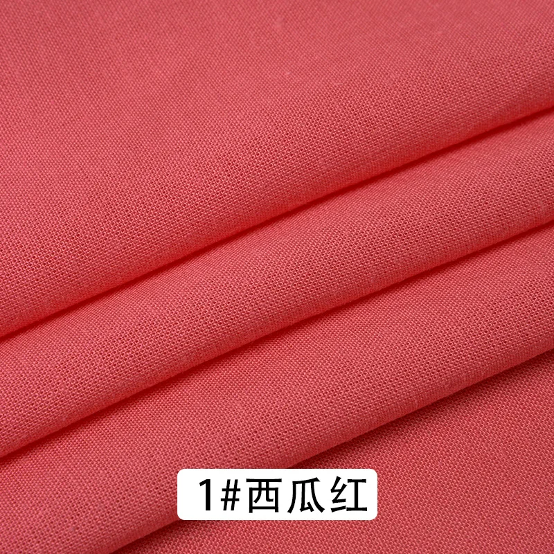 Linen Fabric Per Meter Solid Color Children's Shirt Clothing Top Dress Pants Pajamas Summer Breathable