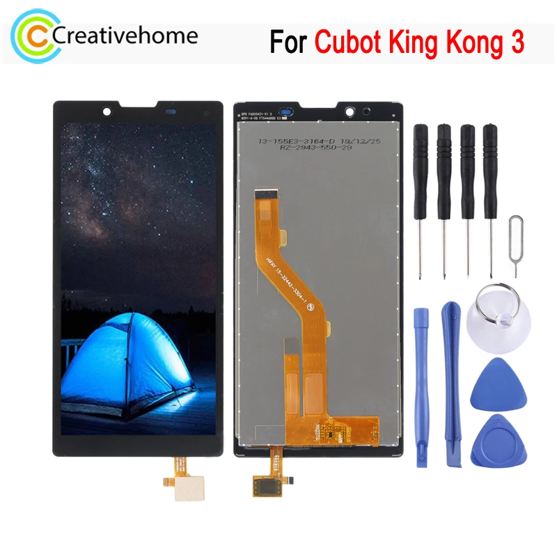 

Original 5.5 Inch LCD Screen For Cubot King Kong 3 Phone Display and Digitizer Full Assembly Replacement without / with Frame