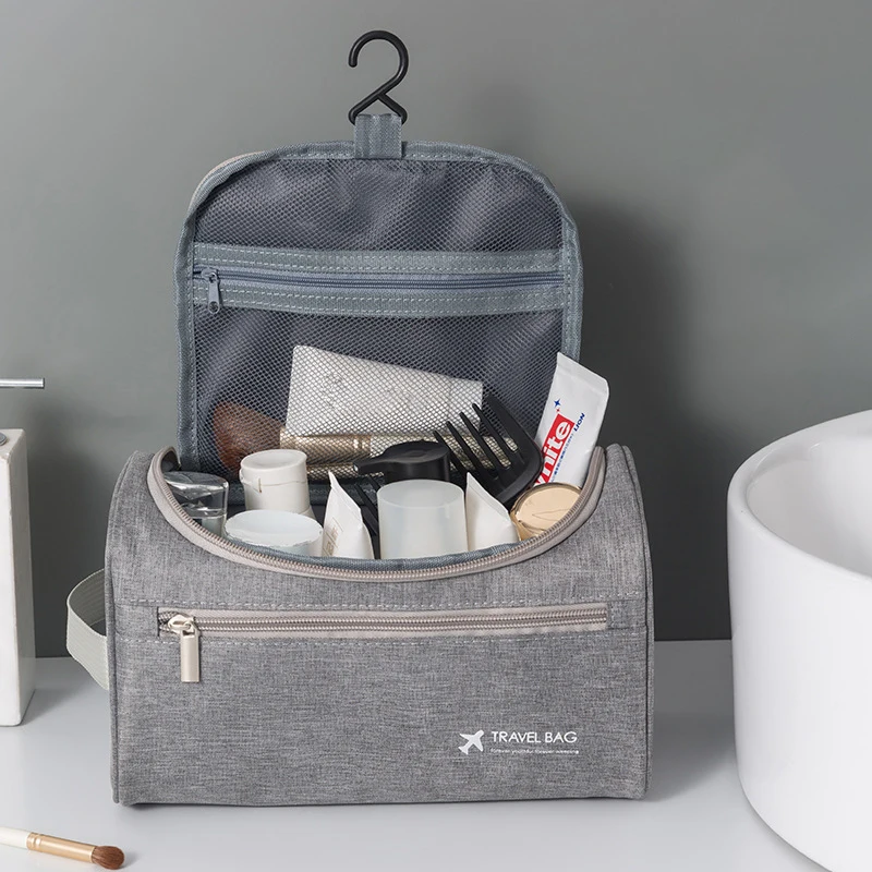 Enhanced Travel Toiletries Bag - Large Capacity Hanging Cosmetic Organizer and Beauty Case