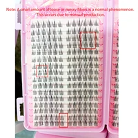 Faux cils naturels légers en grappe de 320, Style tournesol C-Curl, réutilisables pour débutants 6