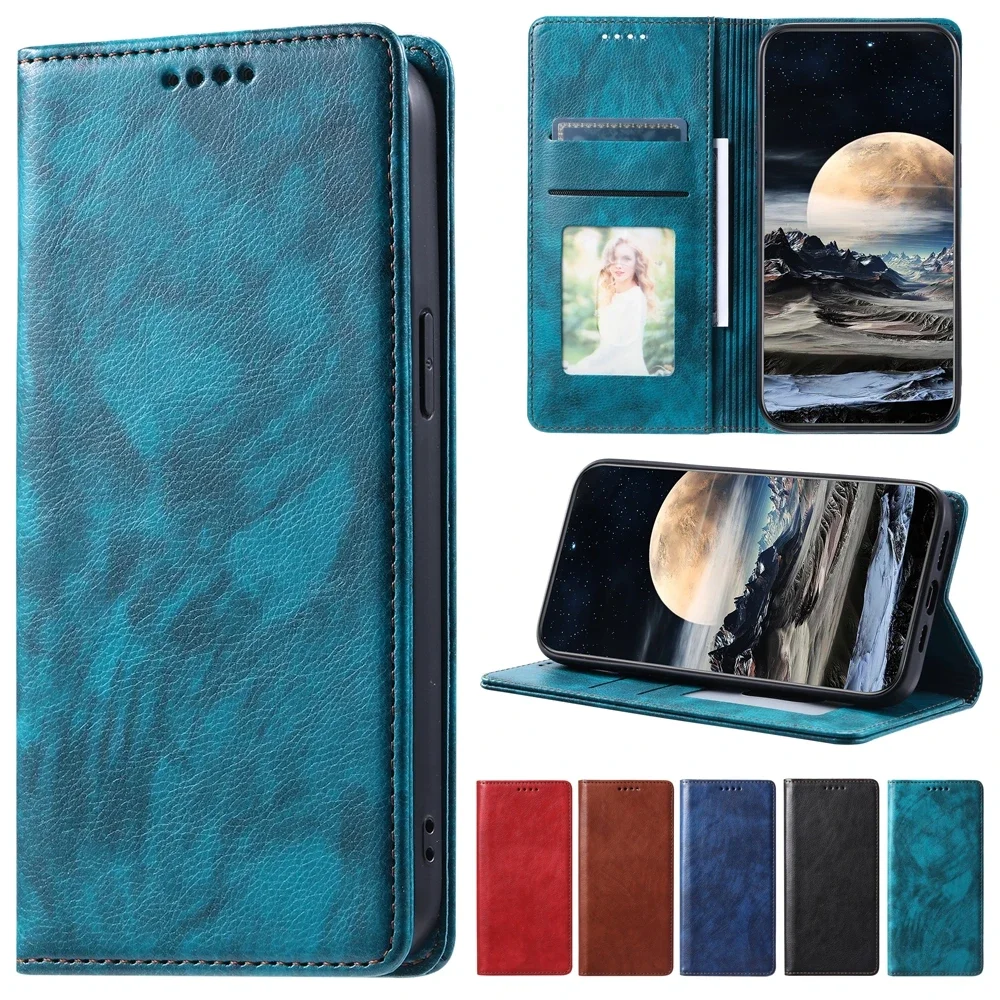 

Wallet Magnetic Flip Leather Case for Samsung Galaxy A03 A10 A10E A20 A20E A21S A30 A40 A50 A51 A70 A71 M13 J7 J730 Retro Cover