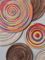 Table placemats for table mat Ramie Insulation Pad Placemats Linen Non Slip Table Mats Home Decoration Pad Coaster 5