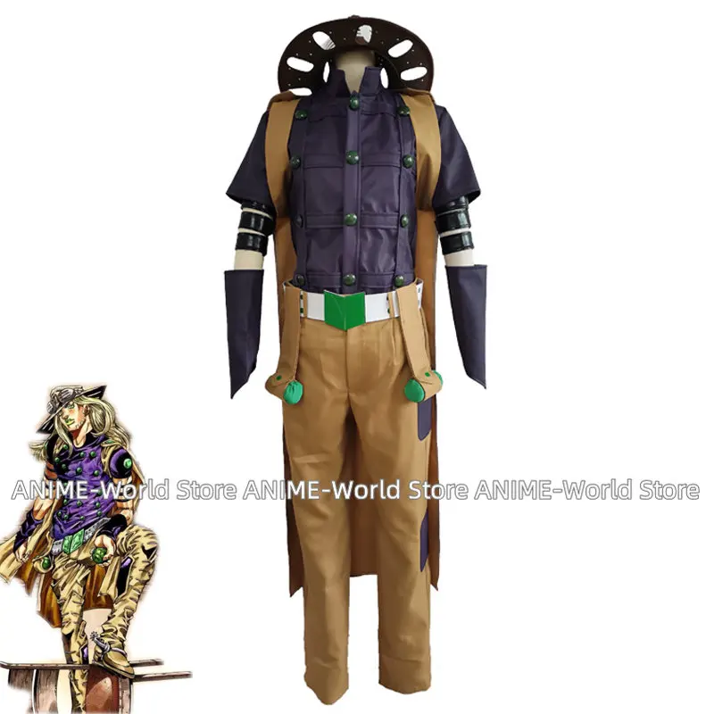 

Steel Ball Run Gyro Zeppeli Suit Julius Caesar Zeppeli Cosplay Costume Halloween Uniforms Custom Made