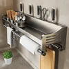 Wall-mounted Kitchen Organizer Shelf Spice Storage Rack Household Seasoning Chopsticks Knife Spoon Shovel Storage Holder 1