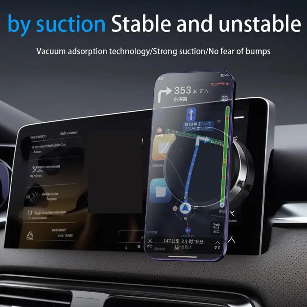 

Universal Car Mobile Phone Holder Vacuum Adsorption Magnetic Holder Suitable For Car Navigation Very Stable N5G2