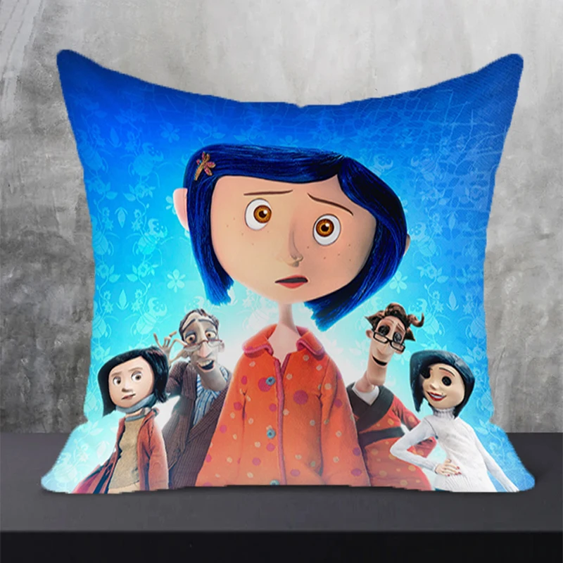 

Coraline Pillow Cases Furniture Decorative Sofa Cushions Art Cartoon Cushion Cover Room Decor Pillowcase Pillows Covers Luxury