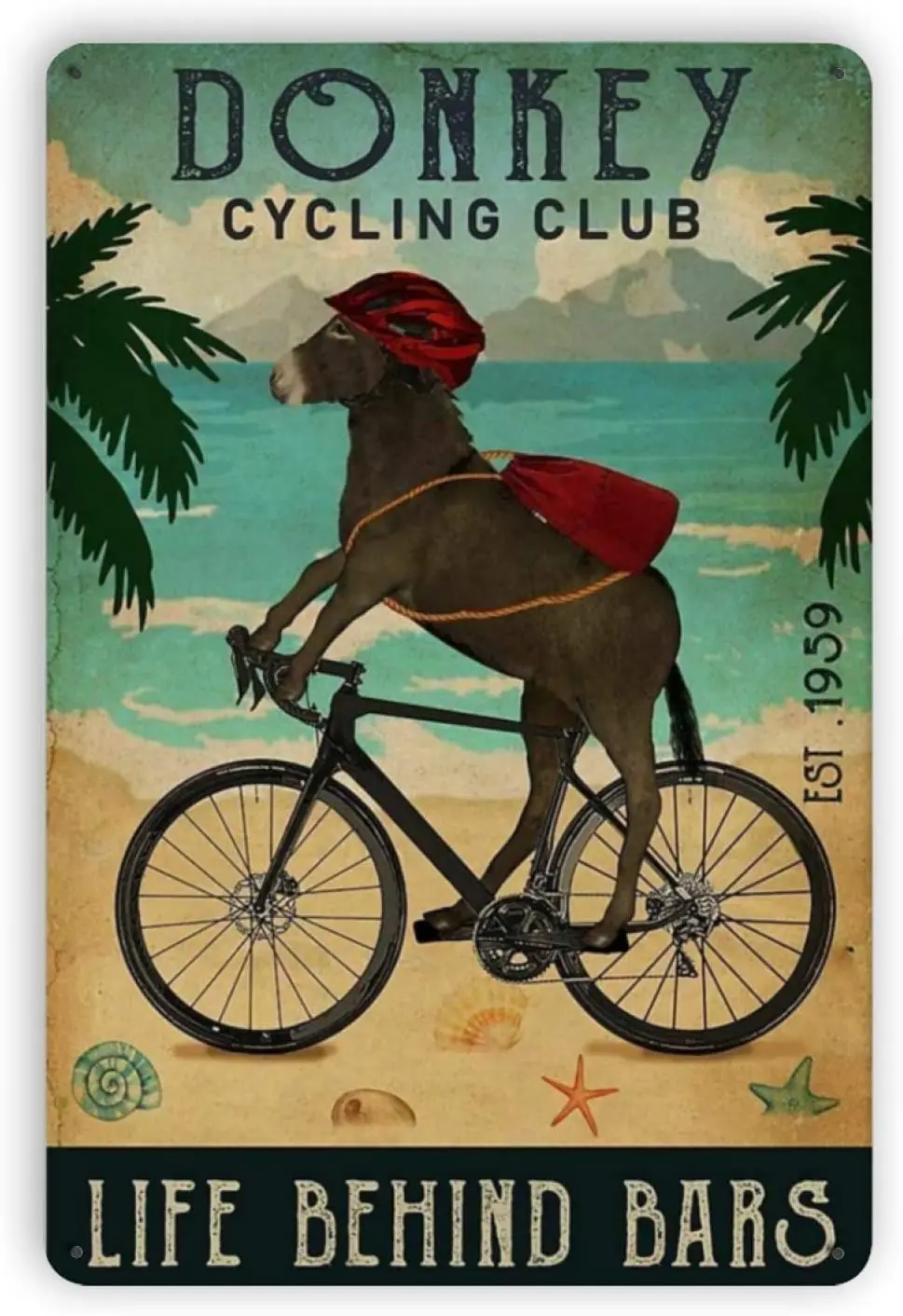 Винтажные металлические жестяные знаки Ovonetune для езды на велосипеде осла, ретро-арт, жестяные знаки, украшения для бара, клуба, кафе, дома