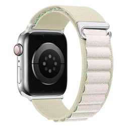 Enhanced Alpine Loop Watch Band Bracelet Strap - 38mm 40mm 41mm (Star white shiny)