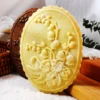 1PC Wood Cookie Molds with Flower Patterns, 3D DIY Carved Embossed Cookie Cutter Moulds for Baking, Fondant Cake Biscuit 6