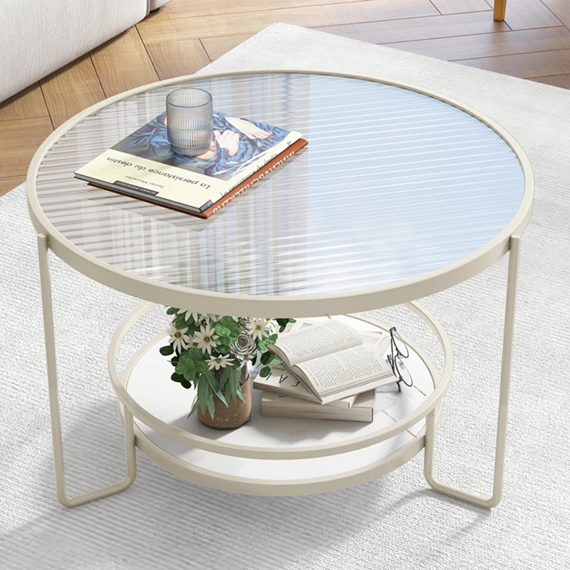 

Minimalist Modern Table Laptop Entrance Sedentary Books Writing Table Glass Round Meuble Salon Rangement Balcony Furnlture