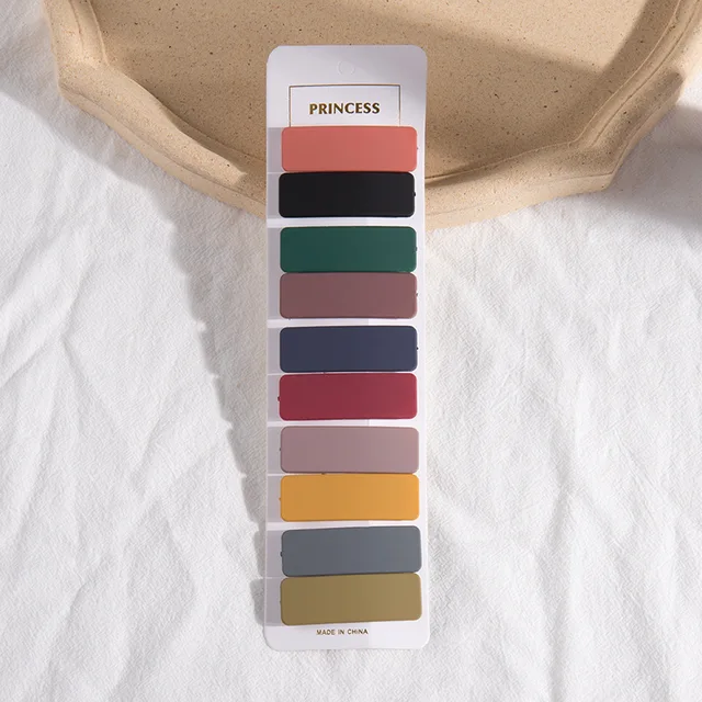 Hairpin Korean Simple Bb Clip Bangs Headdress Macaron Girl Hair Accessories Set Metal Hair Claws Ladies Hairgrip Headwear 1