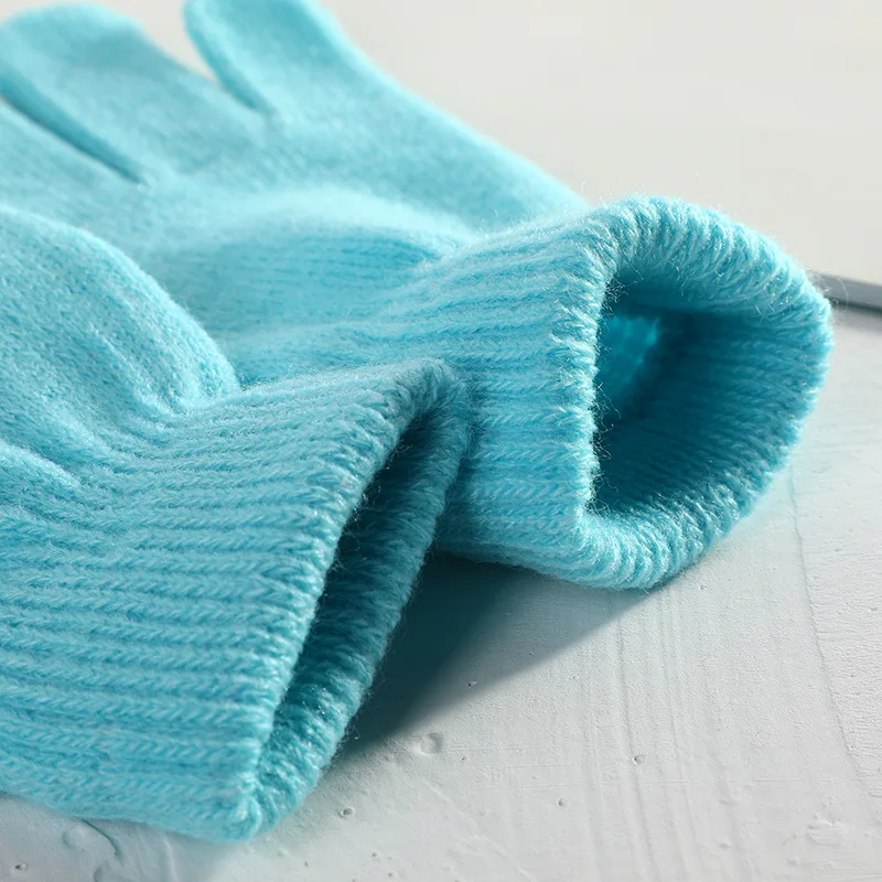 Children Winter Warm Gloves Stretchy Kids Knitted Gloves Anti-slip Full Finger Mittens Wholesale 3