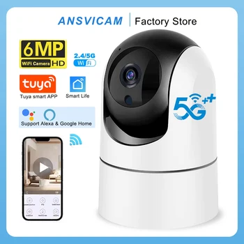 ANSVICAM Tuya 6MP HD 5G WiFi Indoor Security Camera 6x Zoom Baby Monitor Night Vision Auto Motion Detection 2-Way Audio Cameras 1