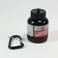 2PCS Portable Protein Powder Bottle Medicine Powder Bottle Mountain Climbing Buckle Bucket Powder Box Mini Portable Keychain 2