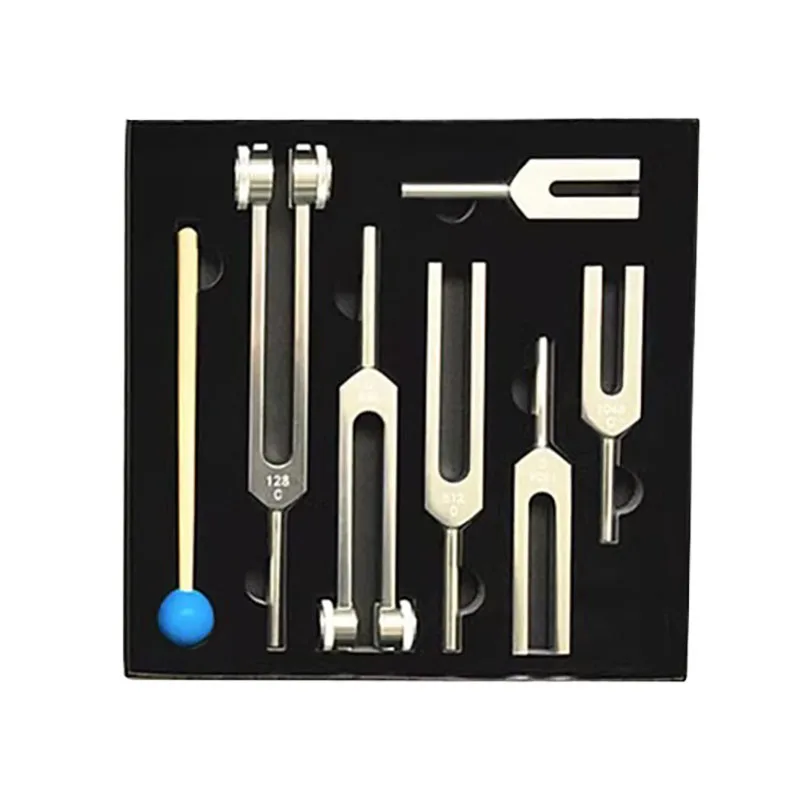 Diapason Set Completo Healing Solfeggio Diapason Medical Tuning Forks Alluminio Diapason Therapy Strumenti A Percussione Accessorio