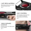 1800W Double Infrared Ceramic Electric Stove for Cooking, Dual Control Cooktop Burners Compatible for All Cookwares 5