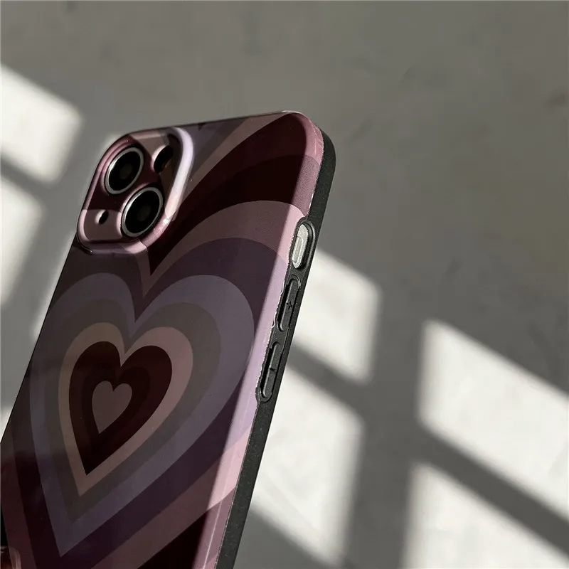 Sweet stripe checkerboard lucky Love art lens Phone Case For iPhone 14 13 11  12 Pro Max Xr Xs Max X 7 8 14 Plus case Cute Cover - AliExpress